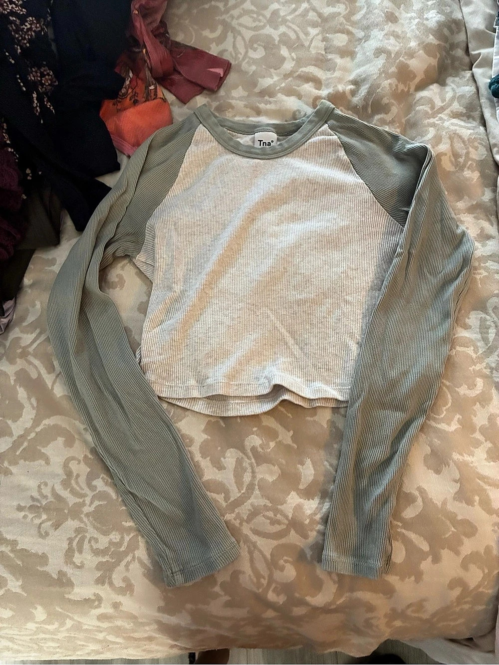 Tna Striped Long Sleeve Top in Blue & White Like New